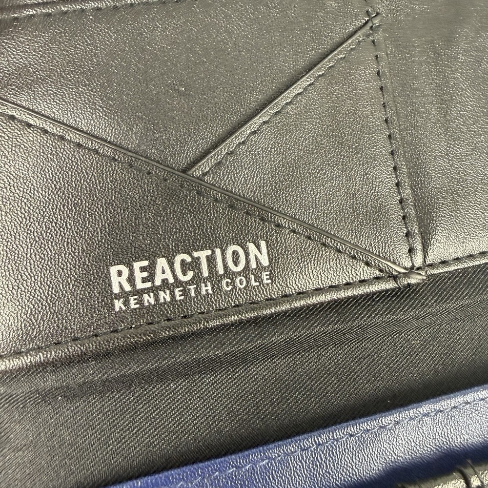 Kenneth Cole Reaction Wallet Black Faux Leather Trifold Wallet Womens Brand‎ New - Picture 7 of 10
